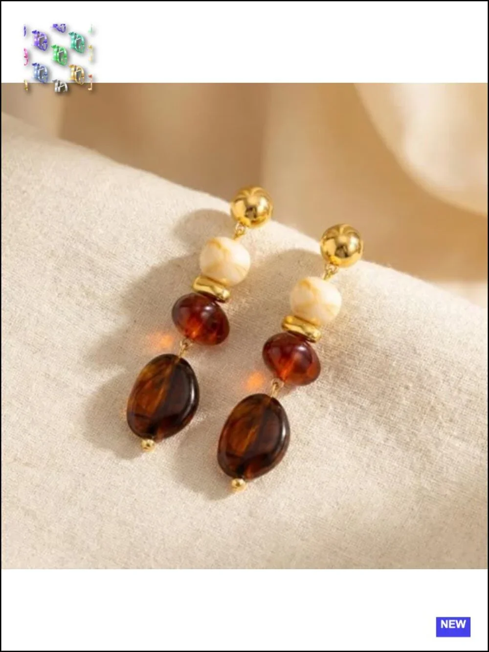 Irregular Resin Chunky Dangle Earrings Vintage Geometric Statement Jewelry